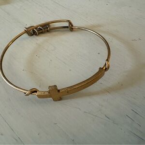 Alex and Ani Gold Cross Bangle Bracelet